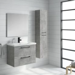 Atlantic Kolomkast Sienna Beton -Badkamer Verkoop 123 124