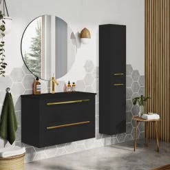 Atlantic kolomkast Stella Mat Zwart 7 Atlantic kolomkast Stella Mat Zwart -Badkamer Verkoop 123 133