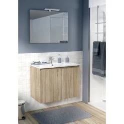 Atlantic By Allibert Badmeubelset Emma 80 Cm 2 Deurs Hout -Badkamer Verkoop 123 137