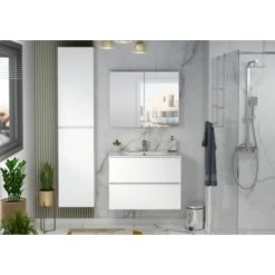 Atlantic By Allibert Badmeubelset Donna 80 Cm Mat Wit -Badkamer Verkoop 123 140