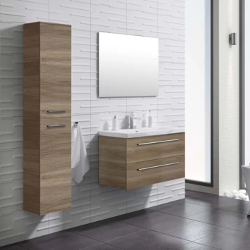 Atlantic Badmeubel Sienna Hout 60cm Met Spiegel 4 Atlantic Badmeubel Sienna Hout 60cm Met Spiegel - Afbeelding 2