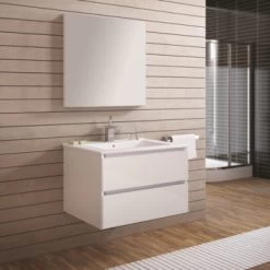 Atlantic Badmeubelset Heon Wit 60 Cm Met Spiegel -Badkamer Verkoop 123 149