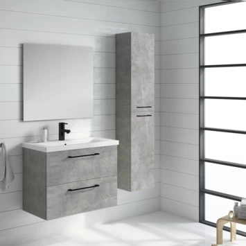 Atlantic Badmeubelset Sienna 80 Cm Beton 4 Atlantic Badmeubelset Sienna 80 Cm Beton - Afbeelding 2