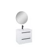 Atlantic Badmeubelset Stella Met spiegel En Witte wastafel 60cm Mat Wit