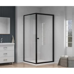 Atlantic Roan Douchewand En -deur 90x90x190cm Zwart -Badkamer Verkoop 123 281