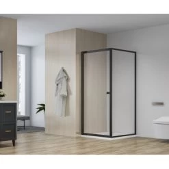 Atlantic Roan Douchewand En -deur 90x90x190cm Zwart -Badkamer Verkoop 123 283