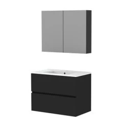 Atlantic By Allibert Badmeubelset Donna 80 Cm Mat Zwart