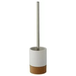 Atlantic Toiletborstelhouder Kurk/Mat Wit