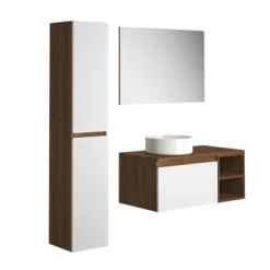 Atlantic By Allibert Badmeubelset Lia 90 Cm Hout En Wit -Badkamer Verkoop 123 87