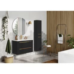 Atlantic Badmeubelset Stella Met spiegel En Witte Wastafel 80cm Mat Zwart 5 Atlantic Badmeubelset Stella Met spiegel En Witte Wastafel 80cm Mat Zwart -Badkamer Verkoop 123 93