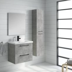 Atlantic Badmeubelset Sienna 60 Cm Beton -Badkamer Verkoop 123 97